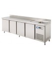 MESA REFRIGERADA CON FREGADERO 4 PUERTAS