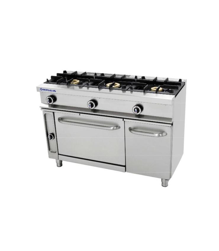 COCINA A GAS 3 FUEGOS GAMA 550 CON HORNO